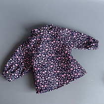 Хлопковая блузка для куклы Paola Reina 33 см, темненькая